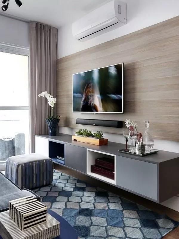 电视柜比背景墙更实用 小户型装得好马上变宽敞