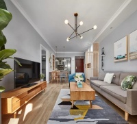 90平米原木色北欧风榻榻米房