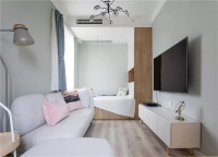 73平的北欧风二居室，玄关也是一个小阳台