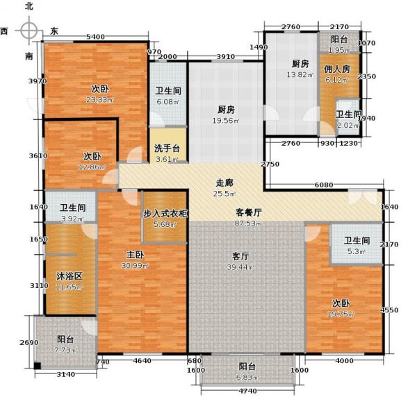 紫禁壹号院340平米别墅装修效果图