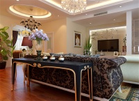 阳光邑上230平简欧风格完美家装效果图设计