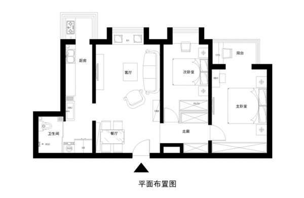 西直门南大街小区86平完美家装西式古典效果图