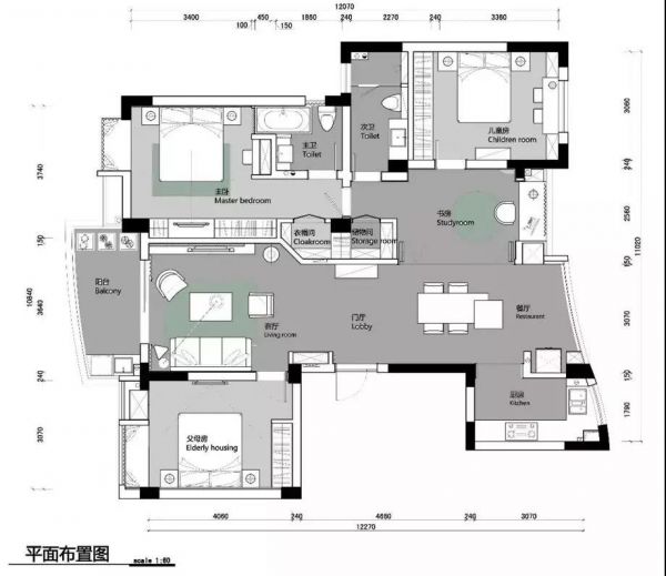 120㎡的大四房，花17万就装修好了。