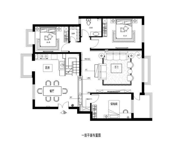 优山美地A区240平中式古典风格案例赏析