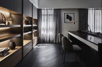 简兆芝室内设计 简兆芝|墨色浸染空间大气 灯品点缀一室藏金