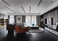 简兆芝室内设计 简兆芝|墨色浸染空间大气 灯品点缀一室藏金