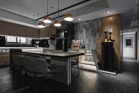 简兆芝室内设计 简兆芝|墨色浸染空间大气 灯品点缀一室藏金