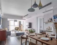 125㎡现代北欧风格简洁实用又漂亮,厨房、餐厅连吧台超棒!