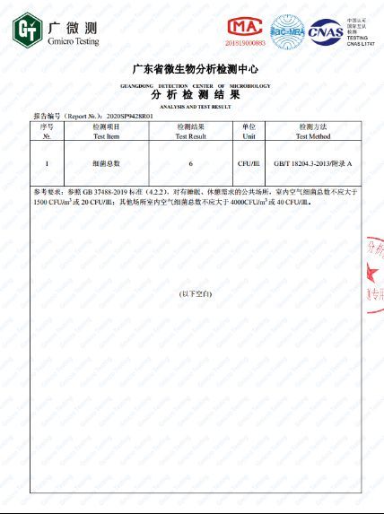 卫浴间细菌总数达6CFU/皿