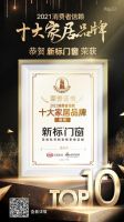 质造品牌实力！新标门窗荣膺“2021消费者信赖十大窗类品牌”！