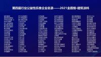 2021中国建筑涂料产业发展及供应链履约报告及建筑涂料·金盾榜发布仪式隆重举行
