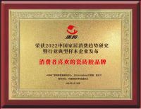 2022中国家居消费趋势发布 唐姆荣获消费者喜欢的瓷砖胶品牌称号