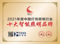 创新不止！特恩斯智能荣获“十大智能照明品牌”奖