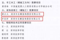 喜报｜名雕工程部镶贴师傅唐正大被授予“深圳市五一劳动奖章”