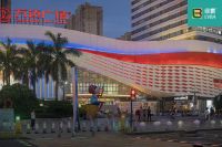 绿霸发光防撞球柱案例｜虎门万达广场，用发光展示城市魅力