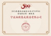 厚积成势！柏厨家居跻身2023房建供应链首选供应商定制家居（全屋收纳柜体）类、橱柜类10强