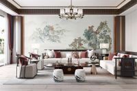 【领绣】沿袭东方传统特色，将绮丽的自然风光延伸至家的塑造