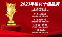 伟业板材斩获2023年板材十佳品牌