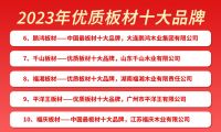 伟业牌板材入选2023年优质板材十大品牌