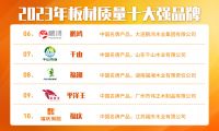 伟业牌板材被评为2023年板材质量十强品牌