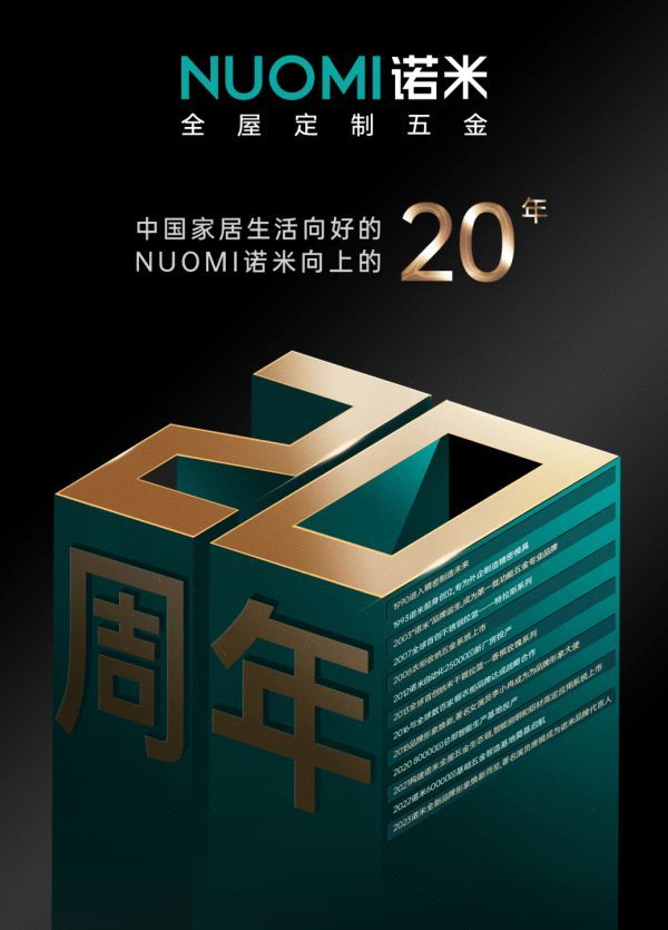 NUOMI诺米20周年，推动中国家居五金崛起的20年