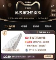 双11天猫热卖榜：海尔智家、喜临门、挪客居TOP1