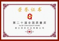 荣膺盛誉·质量传奇 世友木业三次荣膺“全国质量奖”