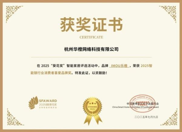 获奖公告：华橙科技斩获4项葵花奖