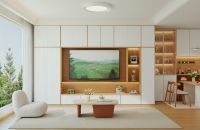 全友案例丨78㎡原木风，拆半墙客书房一体，视觉超通透