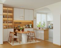 全友案例丨78㎡原木风，拆半墙客书房一体，视觉超通透