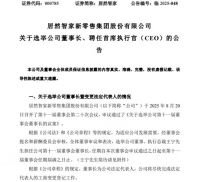居然智家公告：选举王宁为董事长兼CEO