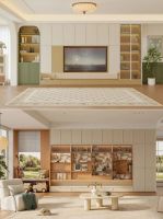 全友家居案例丨12个高颜值满墙电视柜，快收藏照搬！