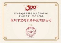 中宏家居集团 | 入选2026房建供应链综合实力TOP500首选供应商（室内木门类、地板类）