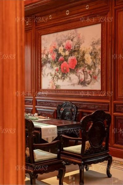 卓木王董事长贵宾接待厅｜一厅藏风雅，木韵敬知音