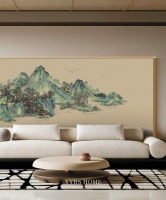 伊伊布舍《观山》重磅刺绣墙背景｜青山巍然，欣欣向荣