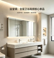 莱博顿智能镜柜｜除雾触控柔光，打造一体化精致卫浴空间