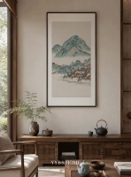 伊伊布舍重工刺绣挂画｜墙上有山水，空间自有远意