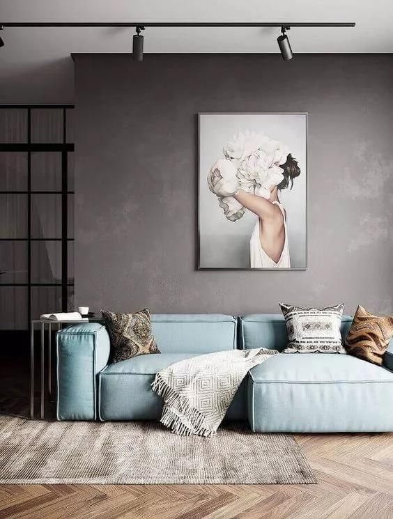 沙发墙面用上这种颜色 花同样的钱让你家更高级