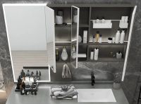 维意定制三合一岩板卫浴柜,将刷新浴室使用观念?