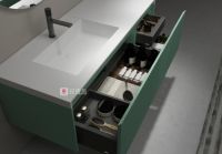 浴室柜哪个品牌好？认准玫瑰岛人造石一体盆浴室柜