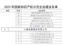 再添“国家级荣誉”！小熊电器获评国家知识产权示范企业